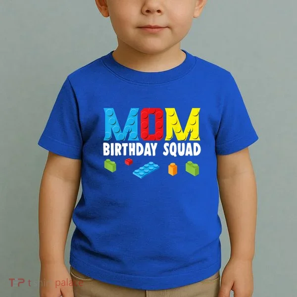 Mom Master Builder Building Bricks Blocks Mom Birthday Squad Gift Toddler T-Shirt