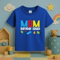 Mom Master Builder Building Bricks Blocks Mom Birthday Squad Gift Toddler T-Shirt thumb 3