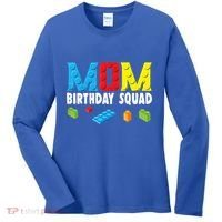 Mom Master Builder Building Bricks Blocks Mom Birthday Squad Gift Women's Long Sleeve Shirt thumb 0