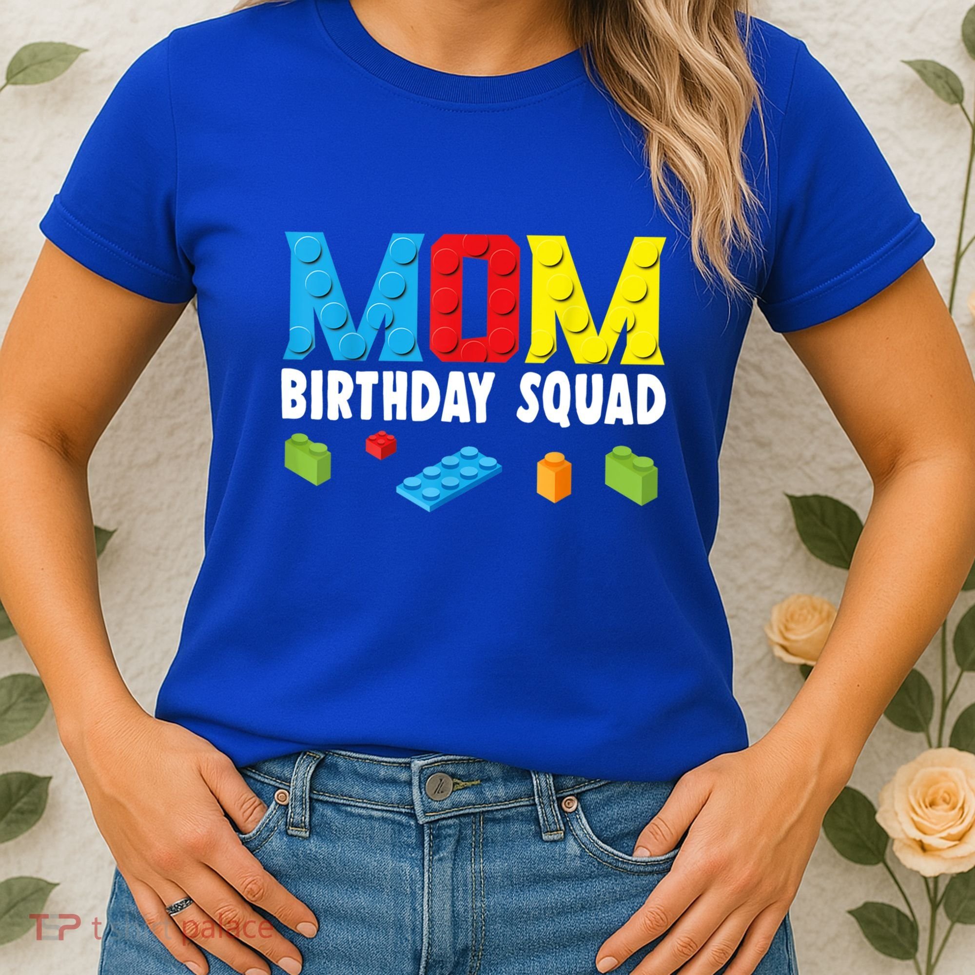 Mom Master Builder Building Bricks Blocks Mom Birthday Squad Gift Women's T-Shirt