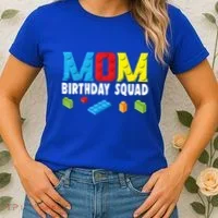 Mom Master Builder Building Bricks Blocks Mom Birthday Squad Gift Women's T-Shirt thumb 2