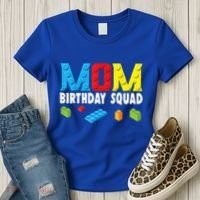 Mom Master Builder Building Bricks Blocks Mom Birthday Squad Gift Women's T-Shirt thumb 3