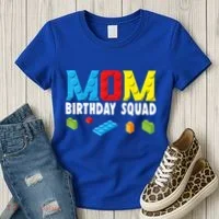 Mom Master Builder Building Bricks Blocks Mom Birthday Squad Gift Women's T-Shirt thumb 3