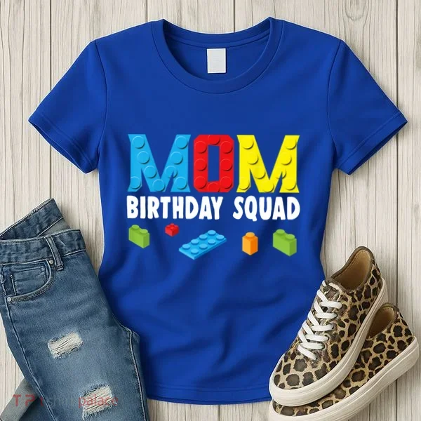 Mom Master Builder Building Bricks Blocks Mom Birthday Squad Gift Women's T-Shirt