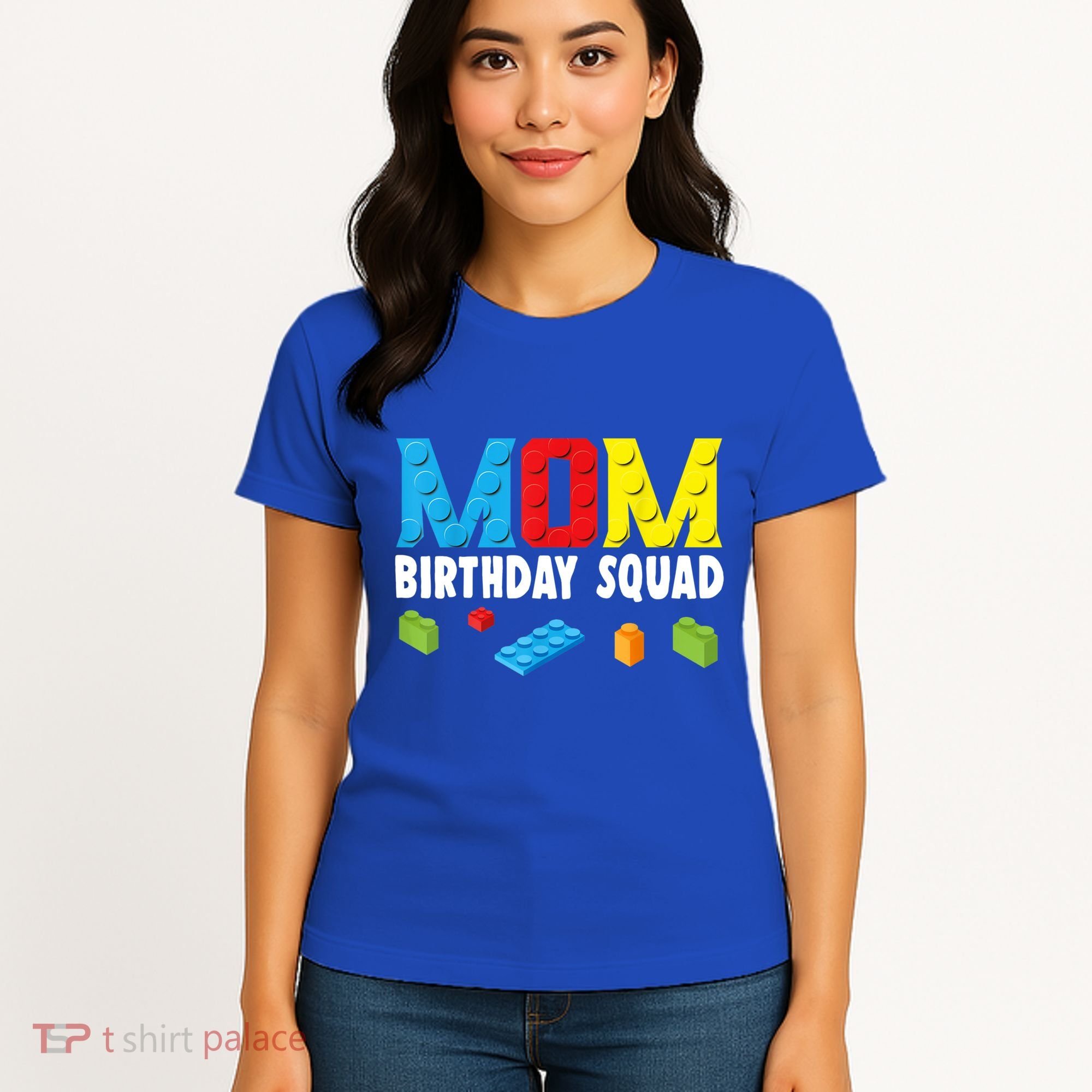 Mom Master Builder Building Bricks Blocks Mom Birthday Squad Gift Women's T-Shirt