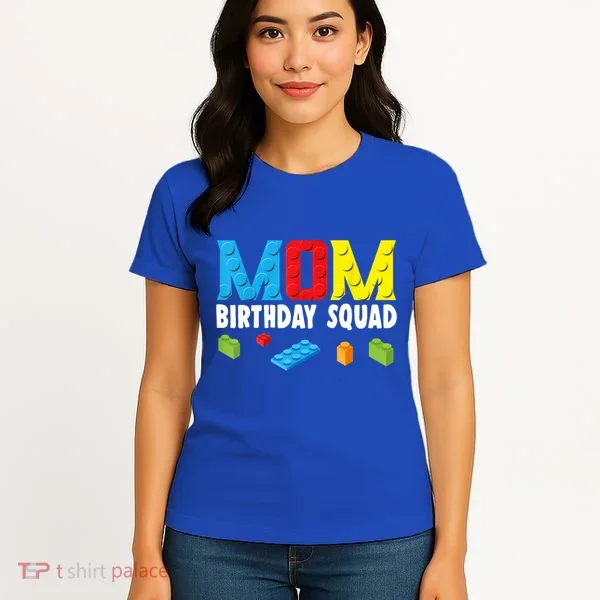 Mom Master Builder Building Bricks Blocks Mom Birthday Squad Gift Women's T-Shirt