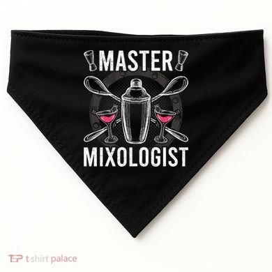 Master Mixologist Bartending Bartender Gift USA-Made Doggie Bandana