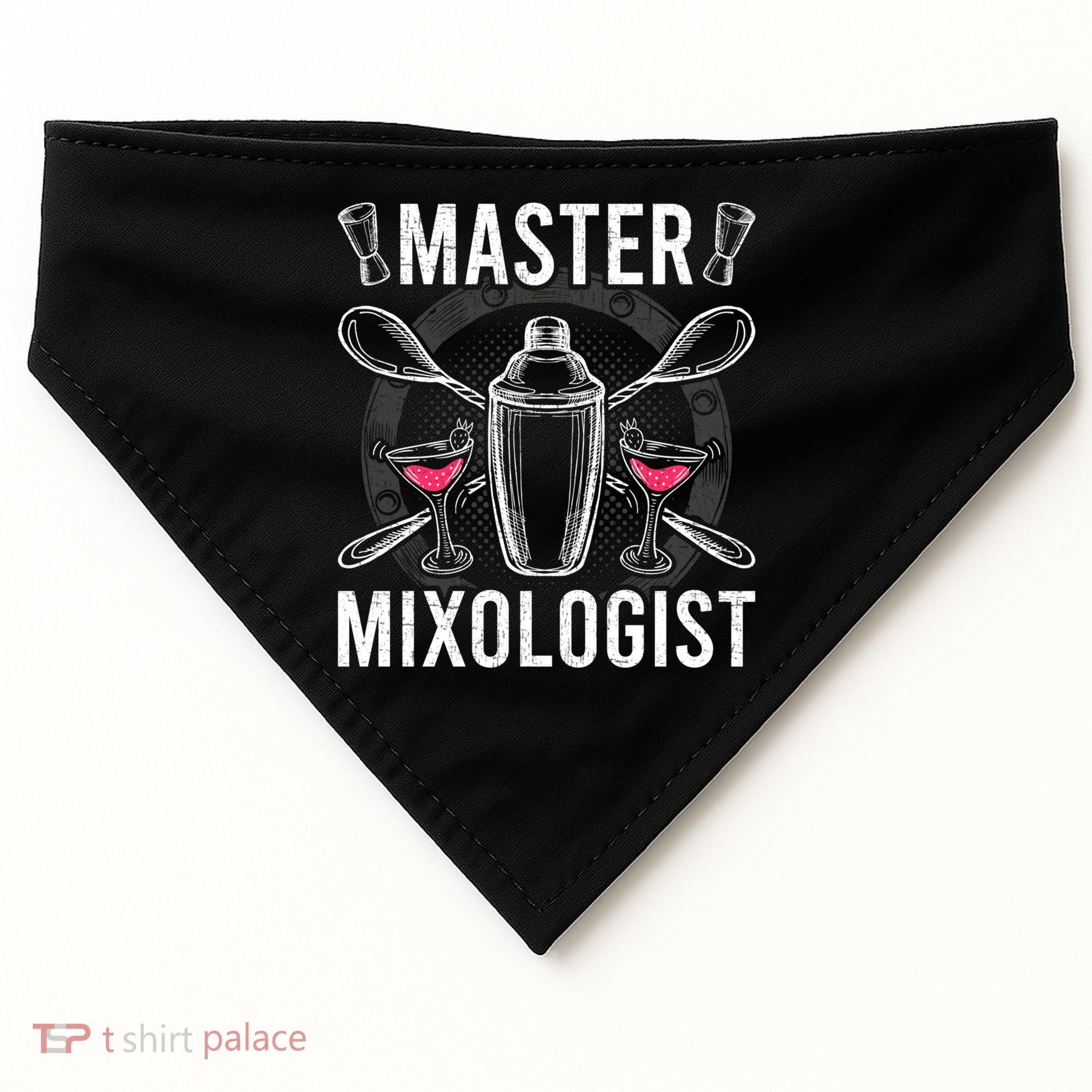 Master Mixologist Bartending Bartender Gift USA-Made Doggie Bandana