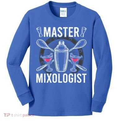 Master Mixologist Bartending Bartender Gift Kids Long Sleeve Shirt