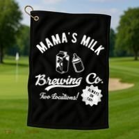 Mamas Milk Brewing Co Funny Cute Golf Towel thumb 1
