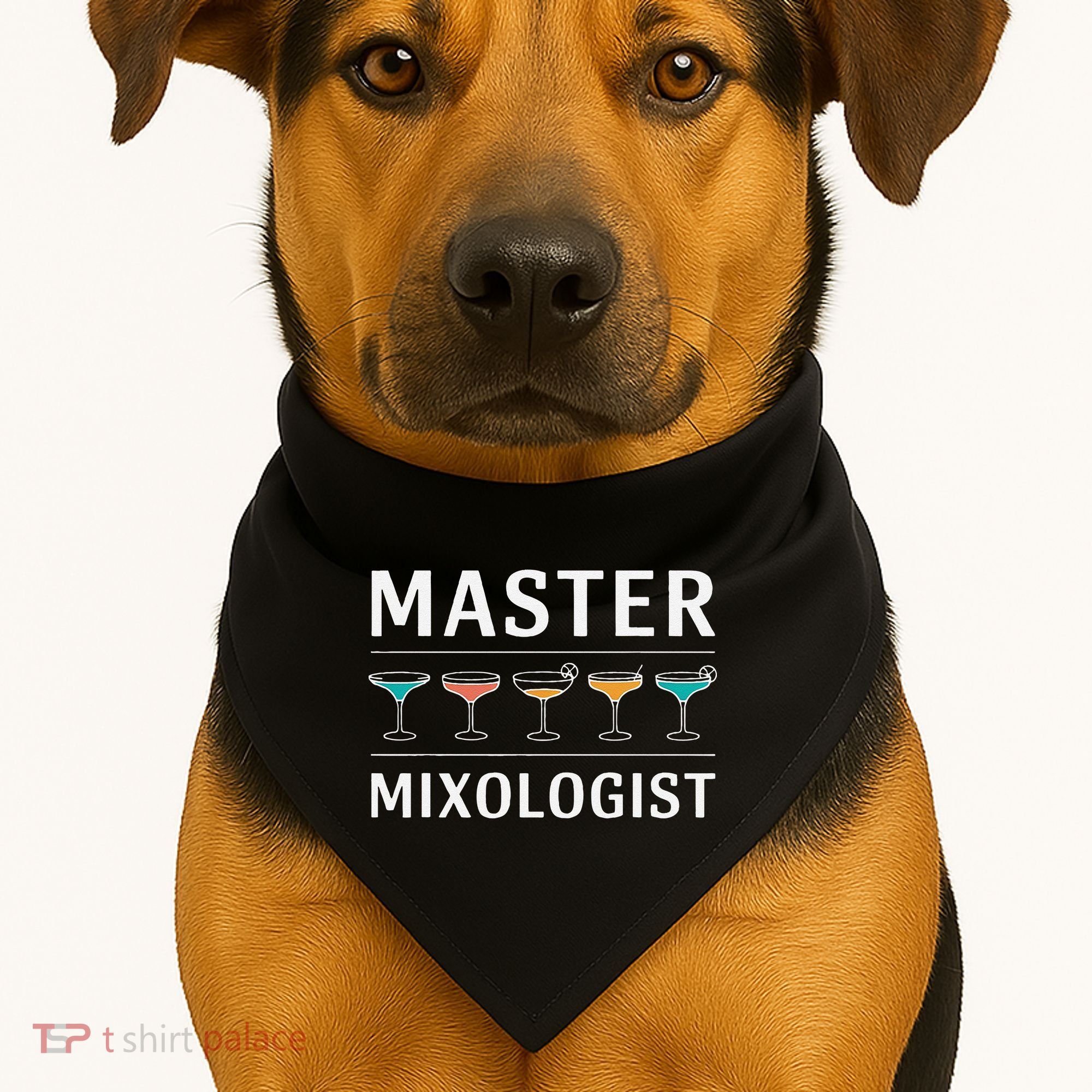 Master Mixology Barkeeper Bartender Mixer USA-Made Doggie Bandana