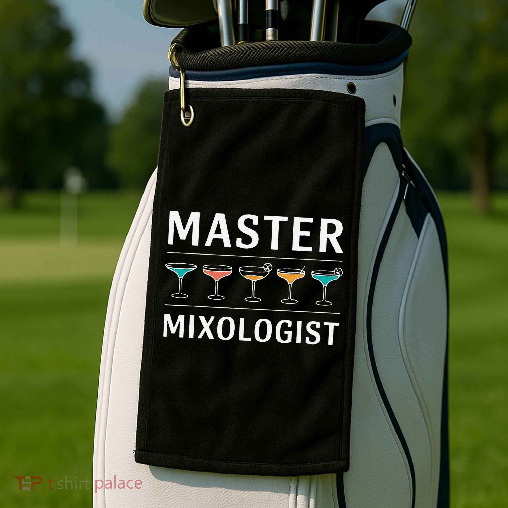 Master Mixology Barkeeper Bartender Mixer Golf Towel
