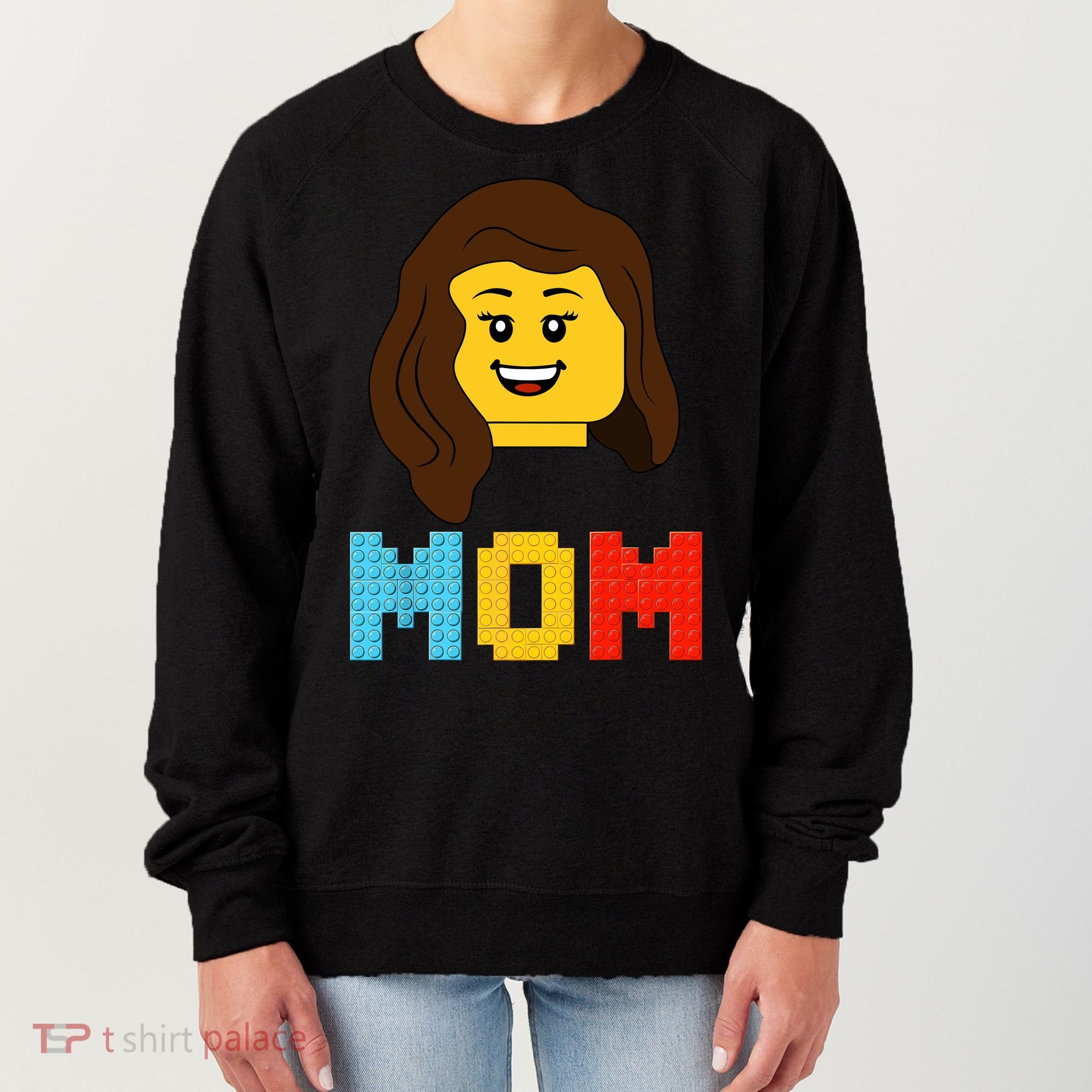 Mom Master Builder Building Bricks Blocks Matching Family Women's Sweatshirt