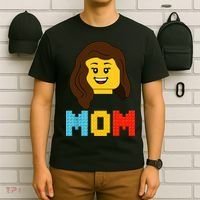Mom Master Builder Building Bricks Blocks Matching Family T-Shirt thumb 6