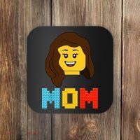 Mom Master Builder Building Bricks Blocks Matching Family Coaster thumb 0