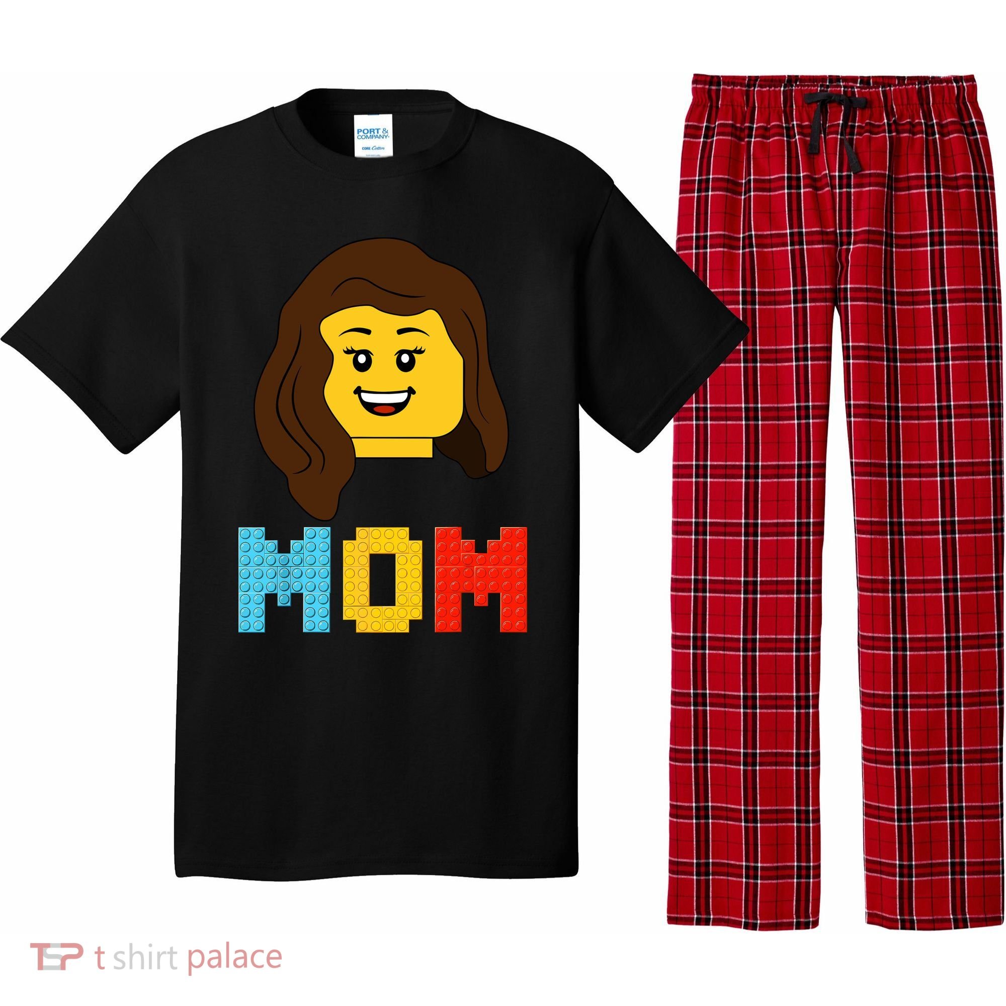 Mom Master Builder Building Bricks Blocks Matching Family Pajama Set