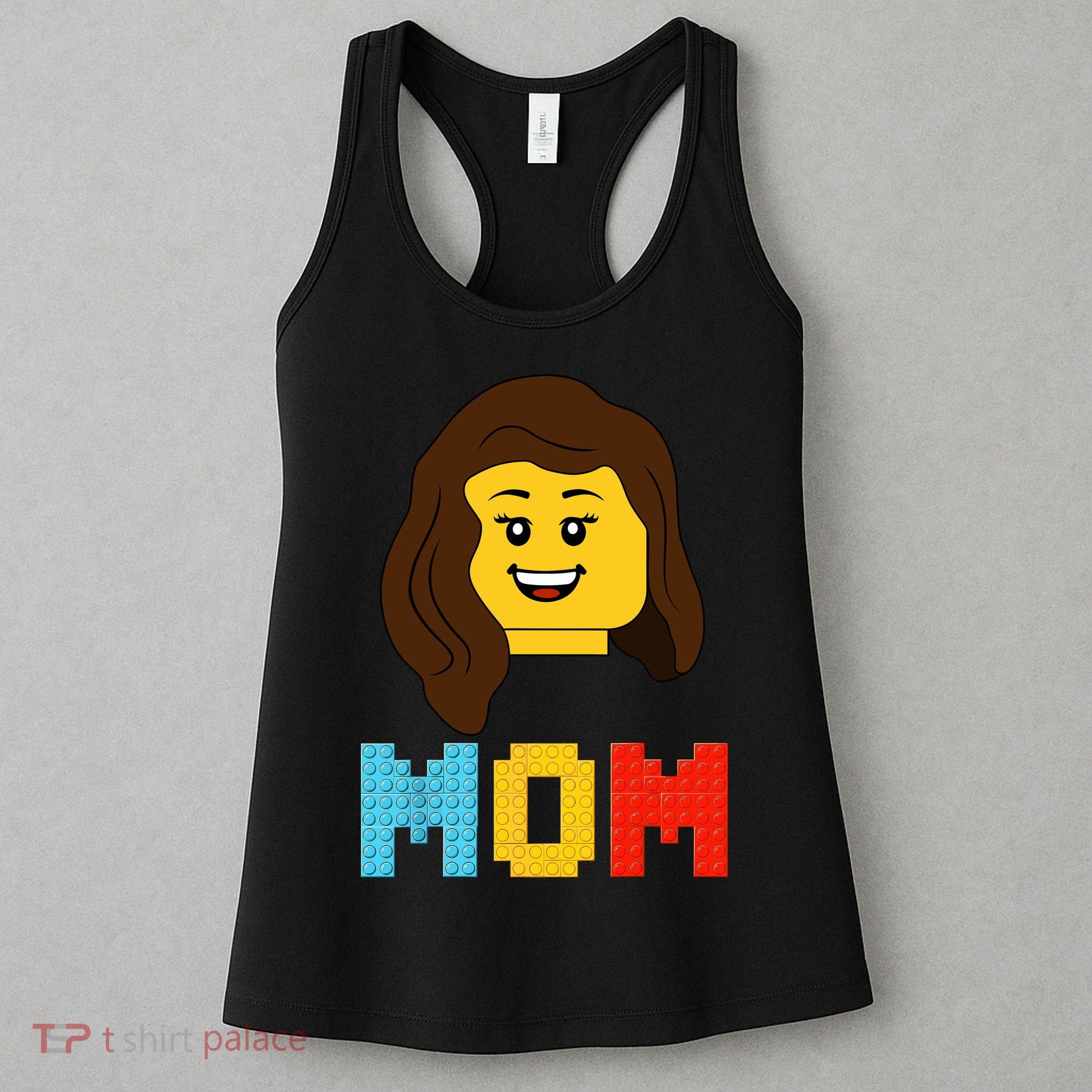 Mom Master Builder Building Bricks Blocks Matching Family Women's Tank Top