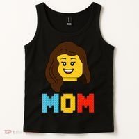 Mom Master Builder Building Bricks Blocks Matching Family Tank Top thumb 2