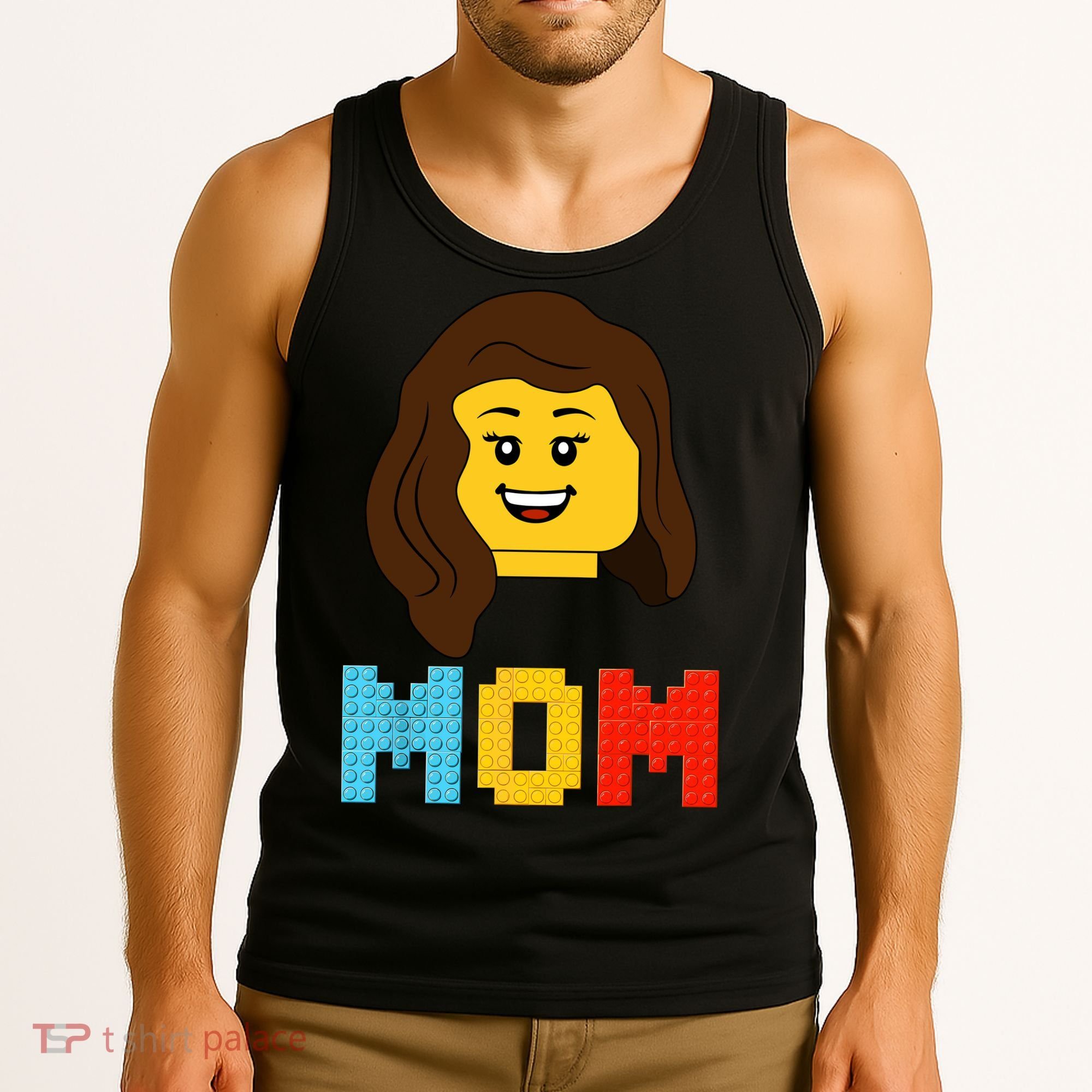 Mom Master Builder Building Bricks Blocks Matching Family Tank Top