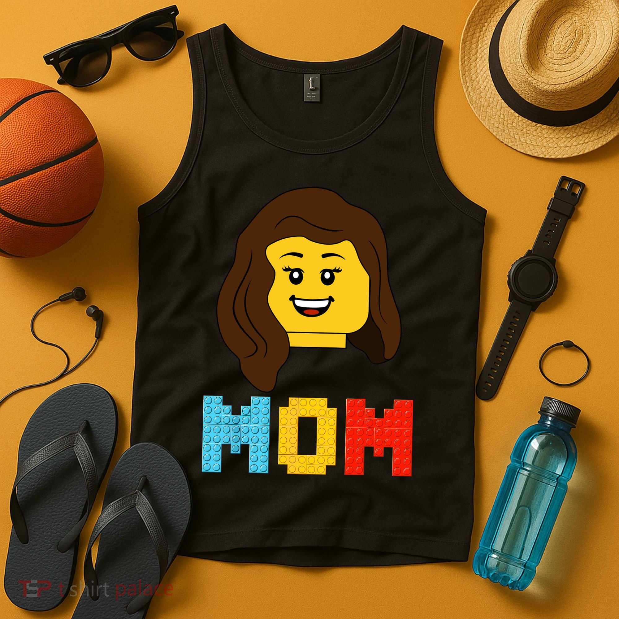 Mom Master Builder Building Bricks Blocks Matching Family Tank Top