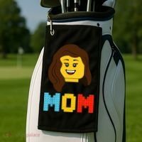 Mom Master Builder Building Bricks Blocks Matching Family Golf Towel thumb 2