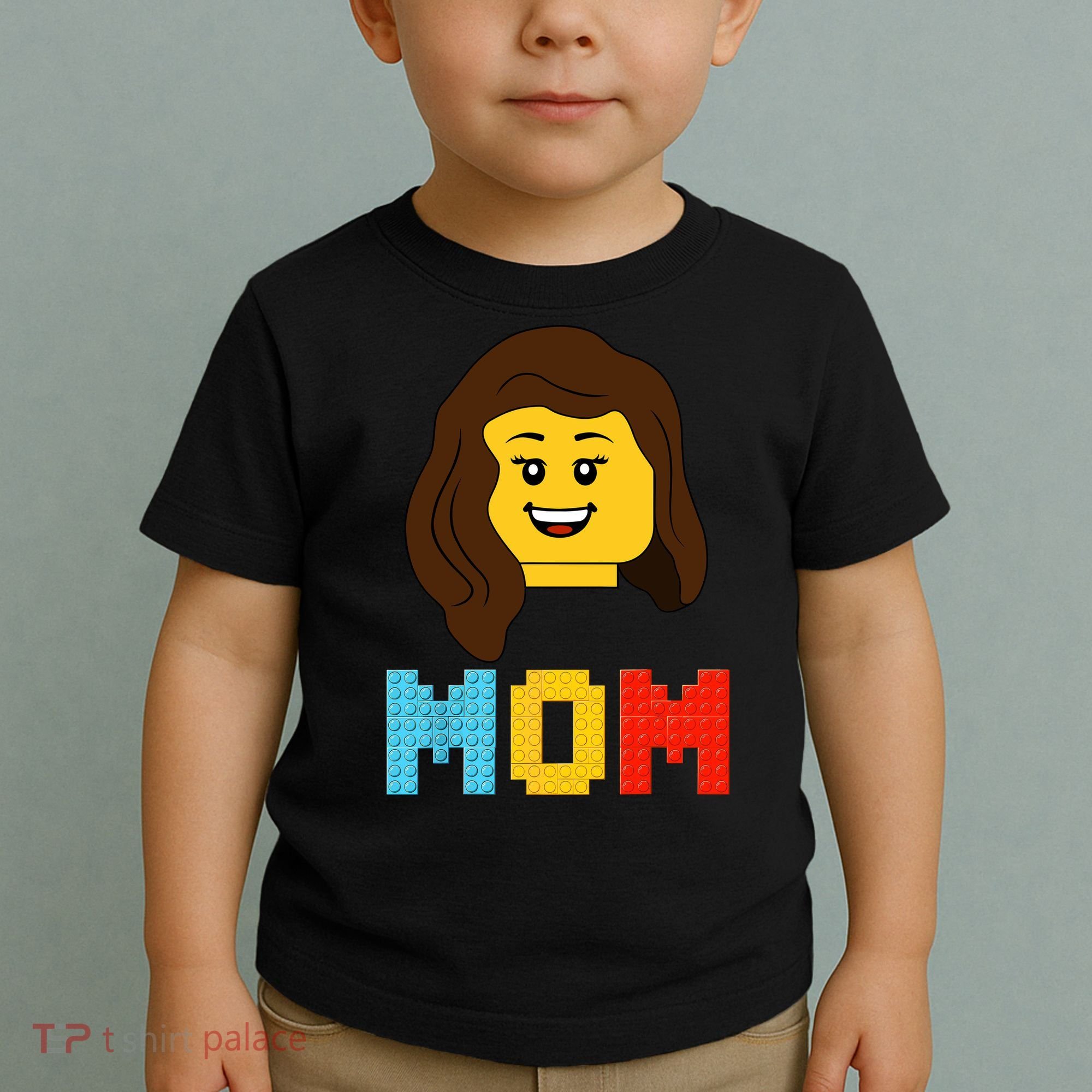 Mom Master Builder Building Bricks Blocks Matching Family Toddler T-Shirt