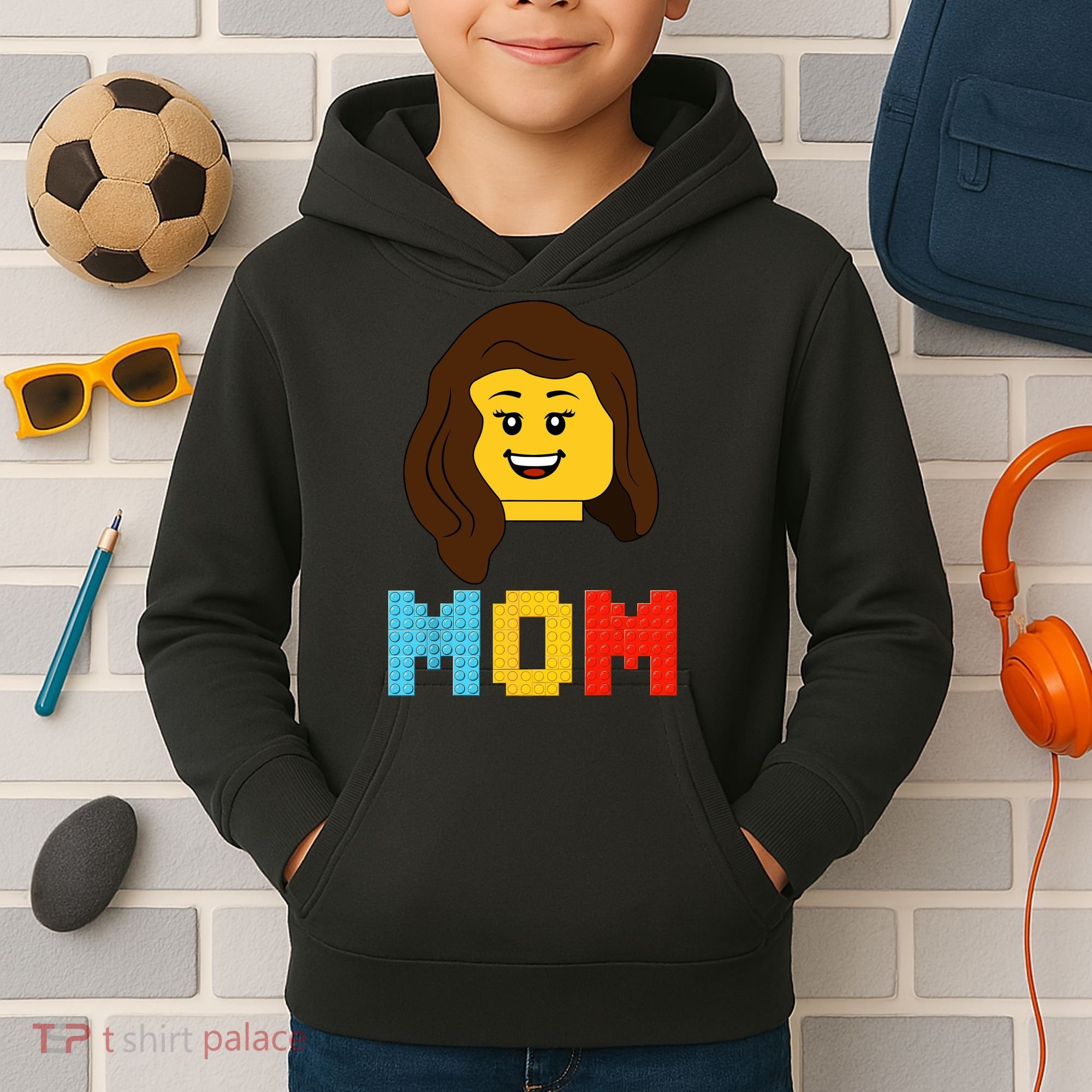 Mom Master Builder Building Bricks Blocks Matching Family Kids Hoodie