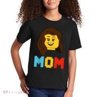 Mom Master Builder Building Bricks Blocks Matching Family Kids T-Shirt thumb 2