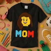 Mom Master Builder Building Bricks Blocks Matching Family Kids T-Shirt thumb 3