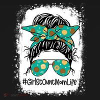 Momlife Messy Bun Scout Cookie Mom Gift Doggie Tank thumb 4