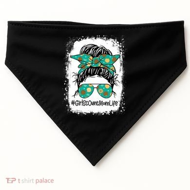 Momlife Messy Bun Scout Cookie Mom Gift USA-Made Doggie Bandana