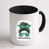 Momlife Messy Bun Scout Cookie Mom Gift Coffee Mug thumb 1
