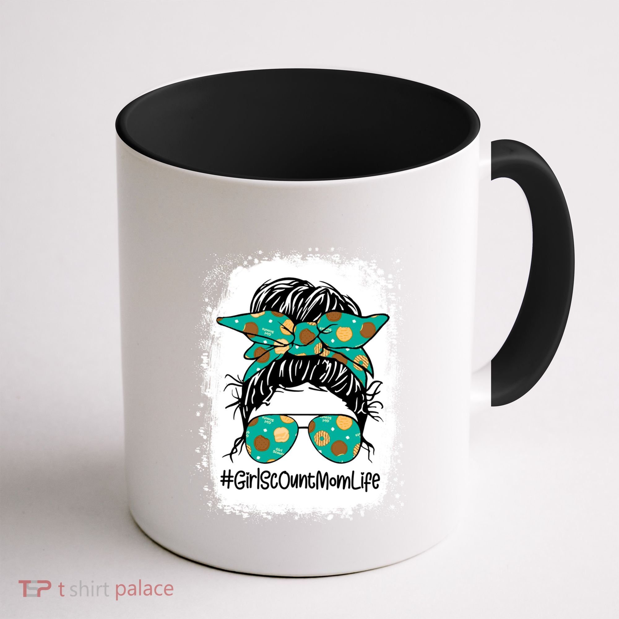 Momlife Messy Bun Scout Cookie Mom Gift Coffee Mug