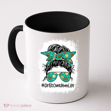 Momlife Messy Bun Scout Cookie Mom Gift Coffee Mug