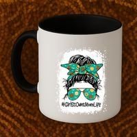Momlife Messy Bun Scout Cookie Mom Gift Coffee Mug thumb 2