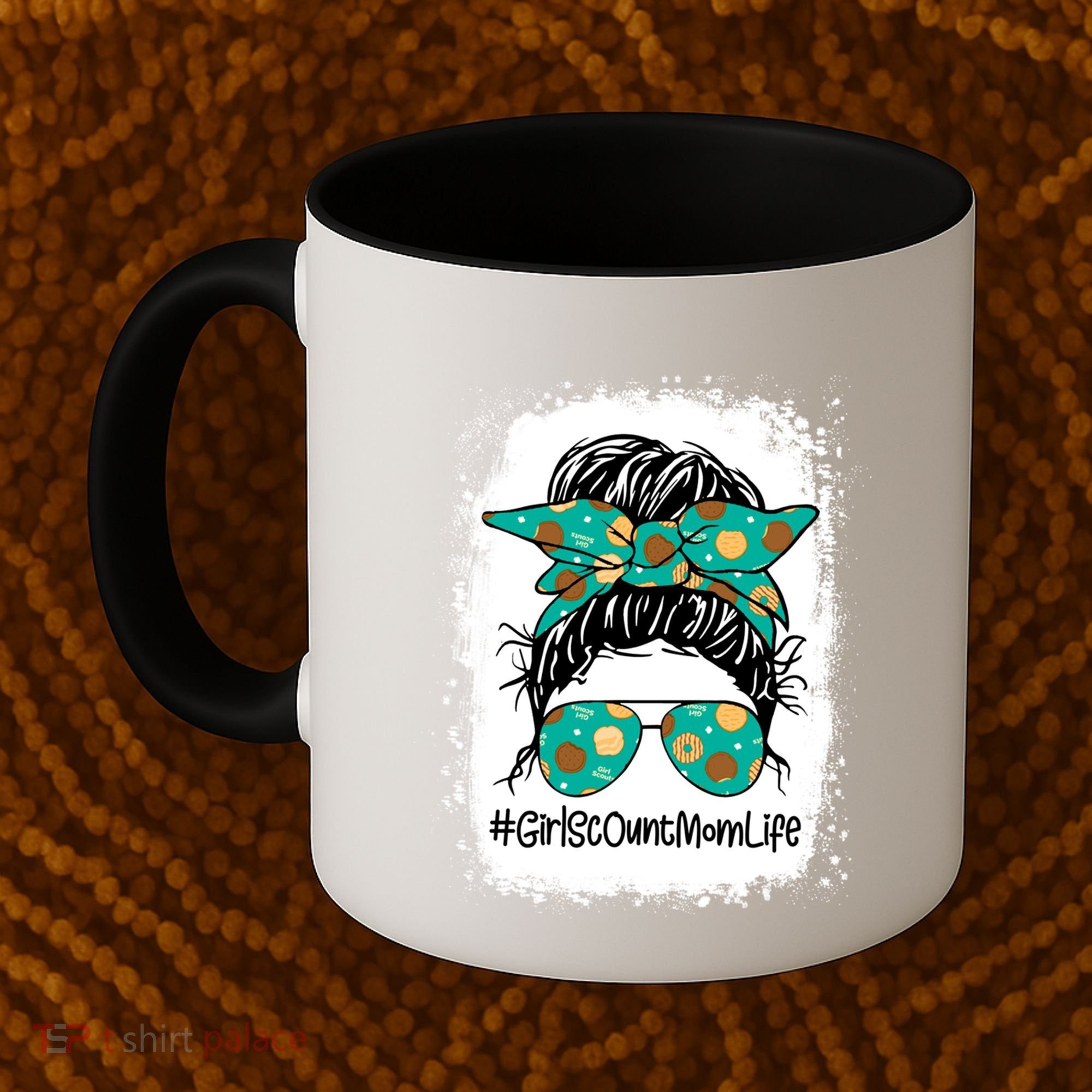 Momlife Messy Bun Scout Cookie Mom Gift Coffee Mug