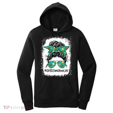 Momlife Messy Bun Scout Cookie Mom Gift Women's Hoodie