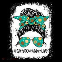 Momlife Messy Bun Scout Cookie Mom Gift Women's Hoodie thumb 2
