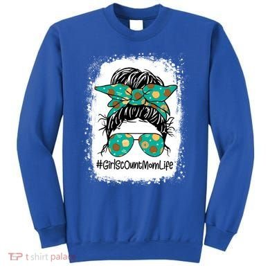 Momlife Messy Bun Scout Cookie Mom Gift Sweatshirt