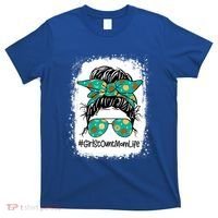 Momlife Messy Bun Scout Cookie Mom Gift T-Shirt thumb 0