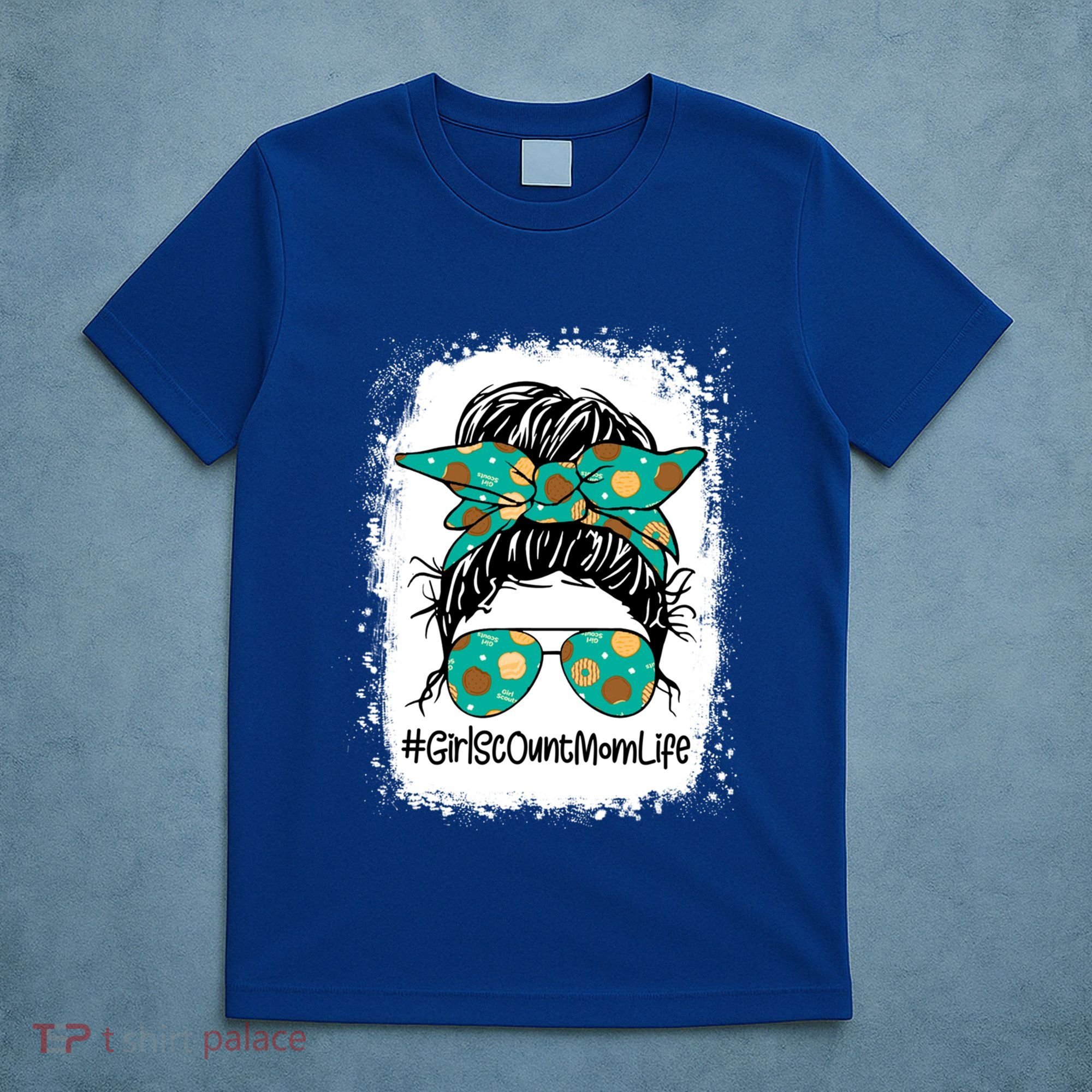 Momlife Messy Bun Scout Cookie Mom Gift T-Shirt