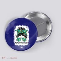 Momlife Messy Bun Scout Cookie Mom Gift Button thumb 0