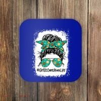 Momlife Messy Bun Scout Cookie Mom Gift Coaster thumb 0