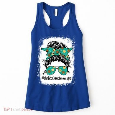 Momlife Messy Bun Scout Cookie Mom Gift Women's Tank Top