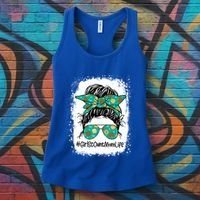Momlife Messy Bun Scout Cookie Mom Gift Women's Tank Top thumb 3