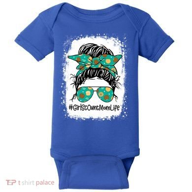 Momlife Messy Bun Scout Cookie Mom Gift Baby Bodysuit