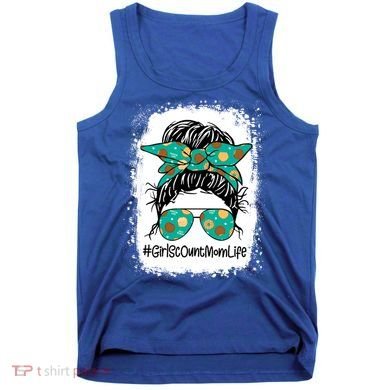 Momlife Messy Bun Scout Cookie Mom Gift Tank Top