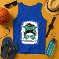 Momlife Messy Bun Scout Cookie Mom Gift Tank Top thumb 4