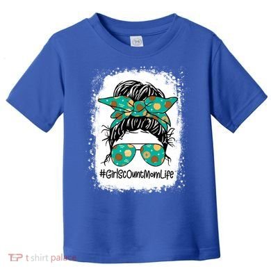 Momlife Messy Bun Scout Cookie Mom Gift Toddler T-Shirt