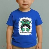 Momlife Messy Bun Scout Cookie Mom Gift Toddler T-Shirt thumb 2